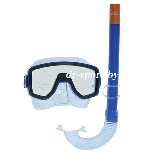 Набор для плавания маска+трубка "Joker SR" 33060, синий