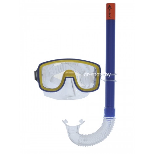 Набор для плавания маска+трубка "Joker JR" 33400, желто-синий