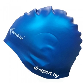 Шапочка для плавания "Cuffia Ear Gard", силикон 62060, синий