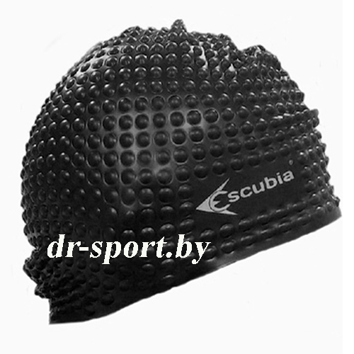 Шапочка для плавания "Cuffia Bubble", силикон 62050, черный