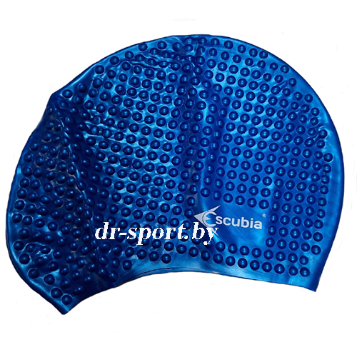 Шапочка для плавания "Cuffia Bubble", силикон 62050, синий