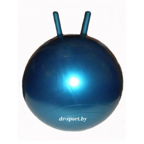 Мяч гимнастический Arpax Д-45 с рожками голубой металлик