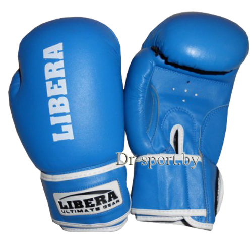 Перчатки боксерские Profi AIBA  LIB-103-8 унц синие