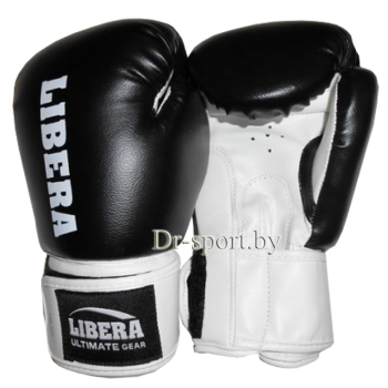 Перчатки боксерские ПВХ  LIB-117-10 унц. черные