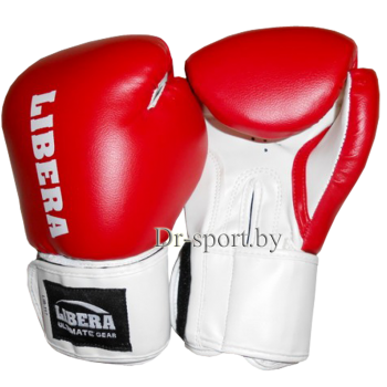 Перчатки боксерские ПВХ  LIB-117-10 унц. красные