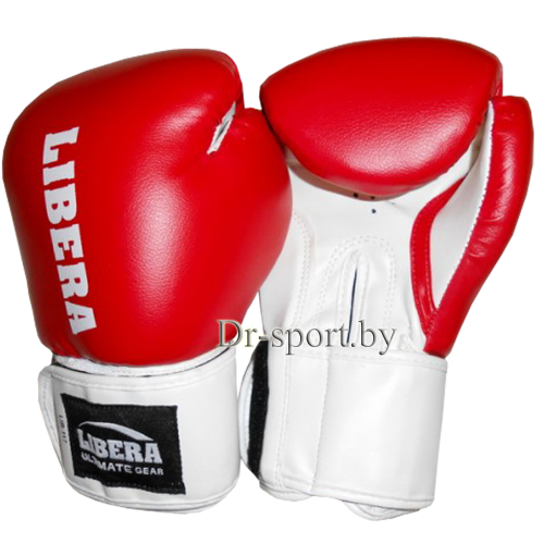 Перчатки боксерские ПВХ  LIB-117-12 унц. красные