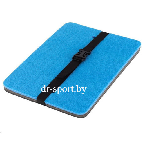 Коврик сиденье голубой/серый