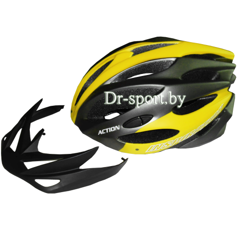 Вело шлем PW-933 black/yellow  L(58-60cm)