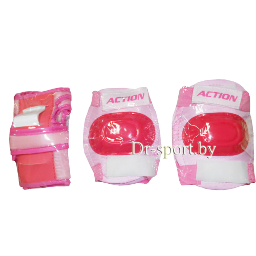 Комплект защиты Action PW-308 pink S