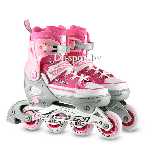 Коньки роликовые Action PW-126B-13 pink XS(28-31)
