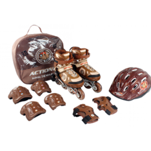 Коньки роликовые Action PW-132D XS(27-30) в комплекте