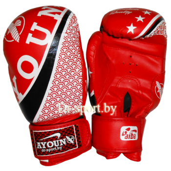 Перчатки боксерские Ayoun DX 328-10 унц. красные