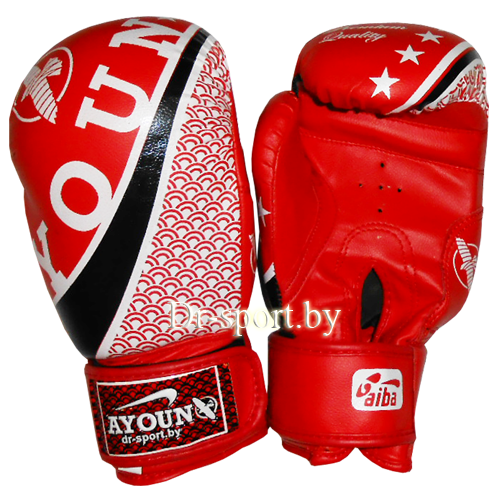 Перчатки боксерские Ayoun DX 328-10 унц. красные