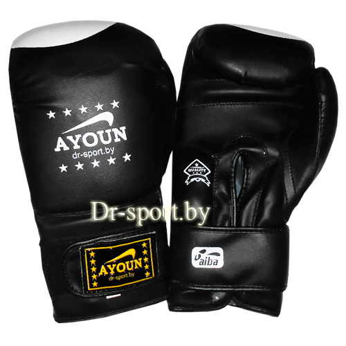 Перчатки для кик боксинга Ayoun 848 - 12 унц.(черный)