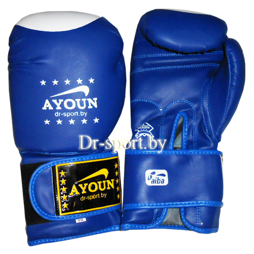 Перчатки для кик боксинга Ayoun 848 - 8 унц.(синий)