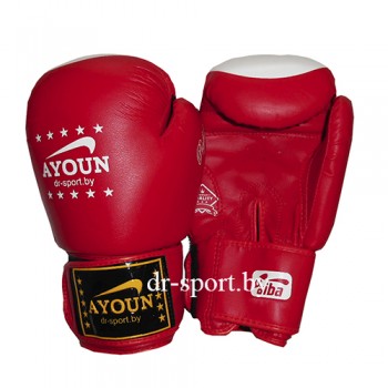 Перчатки для кик боксинга  Ayoun 848 - 8 унц.(красный)