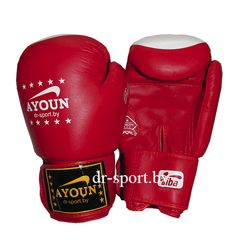 Перчатки для кик боксинга  Ayoun 848 - 8 унц.(красный)