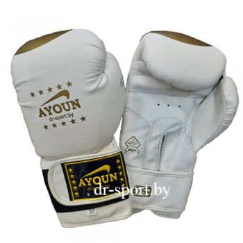 Перчатки для кик боксинга Ayoun 848 - 8 унц.(белый)