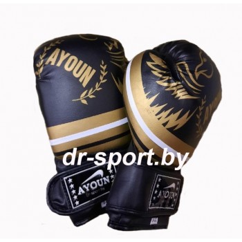 Перчатки боксерские Ayoun PVC Leon 849-10 унц. черные