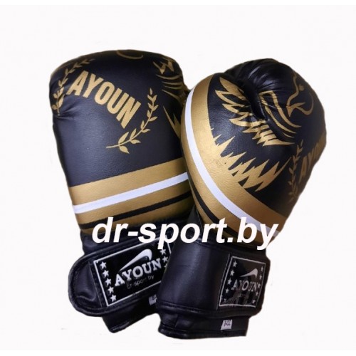 Перчатки боксерские Ayoun PVC Leon 849-8 унц. черные