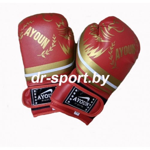 Перчатки боксерские Ayoun PVC Leon 849-8 унц. красные