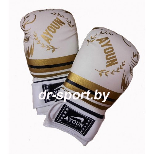 Перчатки боксерские Ayoun PVC Leon 849-12 унц. белые