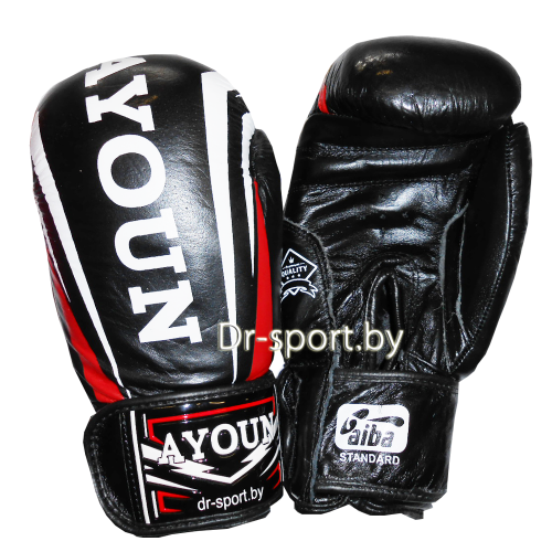 Перчатки боксерские Ayoun 967-12 унц. черные