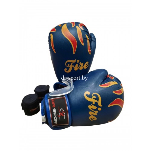 Перчатки боксерские Ayoun DX 327-4 унц. синие
