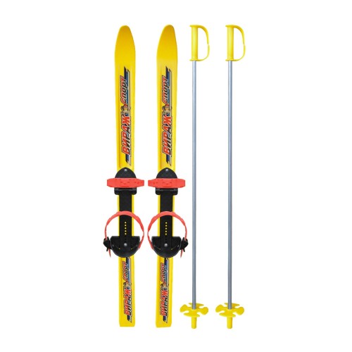 Лыжи детские "Вираж-спорт" 100/100 см с палками в коробке