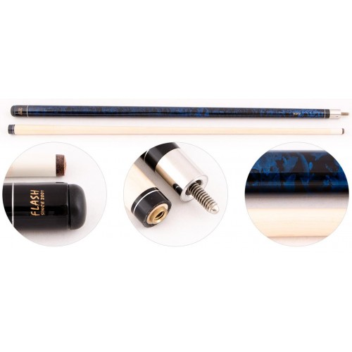 Кий для бильярда пул 2-pc "Flash Classic" (синий) 145 cm  20.002.57.4