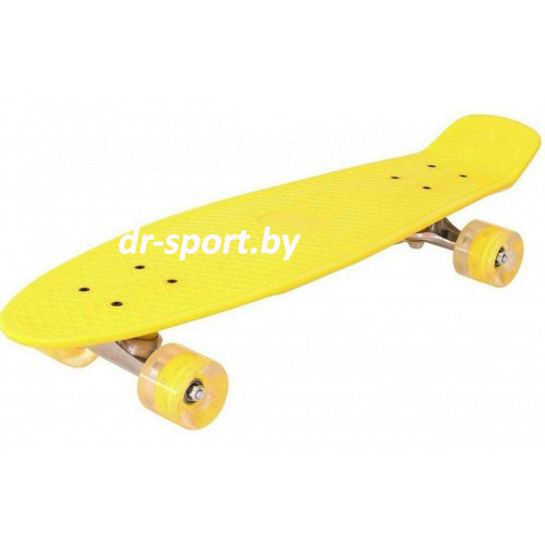 Скейтборд  со светящимися колесами AR-39 желтый