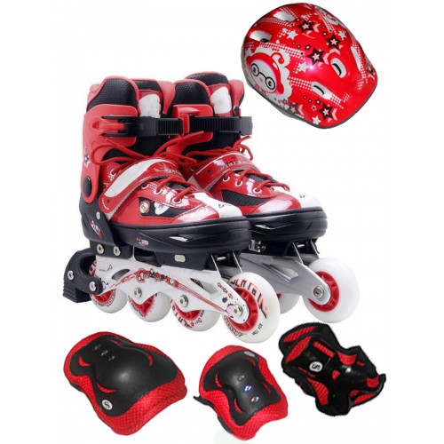 Коньки роликовые Action PW-151D red M(36-39) в комплекте